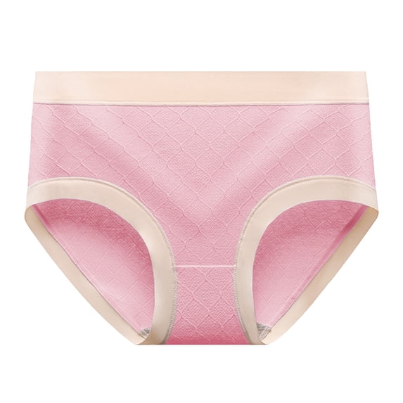 Ohufall Womens Cotton Panties Fashion Solid Color Stretchy Hip Lift Full Coverage Panties Soft Comfortable Mid-Rise Waist Tummy Control Brief Underwear
