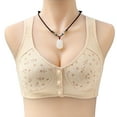thumbnail image 1 of Ohufall Womens Front Closure Bras Seniors,Bras for Older Women,Comfortable Convenient Front Close Button for Older Women No Wire,Buckle Bra Comfy Corset Bra, 1 of 3