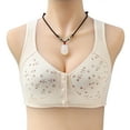 thumbnail image 1 of Ohufall Womens Front Closure Bras Seniors,Bras for Older Women,Comfortable Convenient Front Close Button for Older Women No Wire,Buckle Bra Comfy Corset Bra, 1 of 3