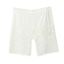 Ohufall Womens High Waist Boyshorts Underwear Sexy Solid Color Breathable Lace Shaping Brief Stretchy Hip Lift Tummy Control Panties for Women