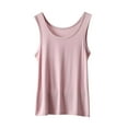 thumbnail image 1 of Ohufall Womens Lightweight Undershirts Soft Modal Sleeveless Tank Tops Crew Neck Solid Loose Tanks, 1 of 7