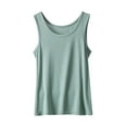 thumbnail image 1 of Ohufall Womens Lightweight Undershirts Soft Modal Sleeveless Tank Tops Crew Neck Solid Loose Tanks, 1 of 7
