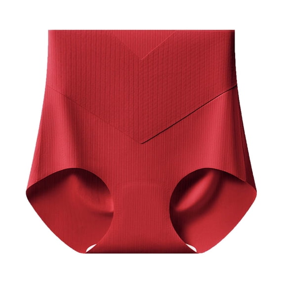 Ohufall Womens Panties Belly-in & Hip-lifting Briefs High Waist Soft Solid Color Underwear