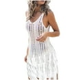 thumbnail image 1 of Ohufall Womens Plus Size Swimsuit Cover Ups Cover Up Hollow Out Swimwear Beach Bathing Suit Bikini Coverups Crochet Swim Beach Dress - Summer Savings Clearance, 1 of 2