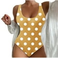 thumbnail image 1 of Ohufall Womens Push up Swimsuits Polka Dot One-Piece Slimming Monokini Sporty Bikini Swimwear for Women, 1 of 2