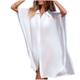 thumbnail image 1 of Ohufall Womens Swimsuit Cover Up Shirt for Summer Dress Bikini Beachwear Loose Beach Cover Ups Bathing Suit, 1 of 6