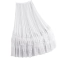 thumbnail image 1 of Ohufall Womens Tiered Lace Trim Mesh Maxi Skirt High Waisted Boho Wedding Guest Romantic Flowy Skirt with Slip, 1 of 6