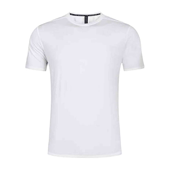 Ohufall Workout Shirts for Men Short Sleeve Plus Size Stretch Tops Quick Dry Solid Athletic Tee Shirts