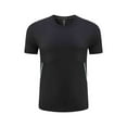 thumbnail image 1 of Ohufall Workout Shirts for Men Short Sleeve Plus Size Stretch Tops Quick Dry Solid Athletic Tee Shirts, 1 of 4