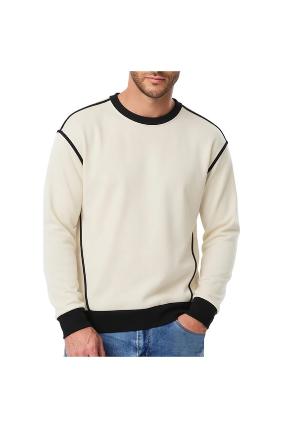 Young Men Tops Long Sleeve Crew Neck Pullover T Shirt Loose Casual Versatile Basic Layering Top
