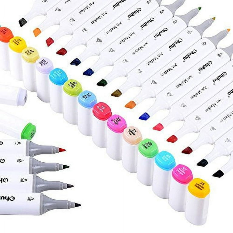 Ohuhu 40-color Alcohol Markers, Dual Tips Art Markers