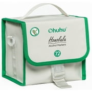 Ohuhu 72 Colors Brush-and-Chisel Dual Tips Colors Alcohol-Based Markers with 1 Colorless Blender