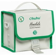 Ohuhu 72 Colors Brush-and-Chisel Dual Tips Colors Alcohol-Based Markers with 1 Colorless Blender