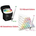 thumbnail image 1 of Ohuhu 48 Sweetness Colors & 72 Colors Alcohol Markers- Chisel and Brush Dual Tips - Honolulu of Ohuhu Markers, 1 of 4