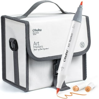 Best Choice Products Set of 168 Alcohol-Based Markers, Dual-Tipped Pens w/ Brush & Chisel Tip, Carrying Case - Natural