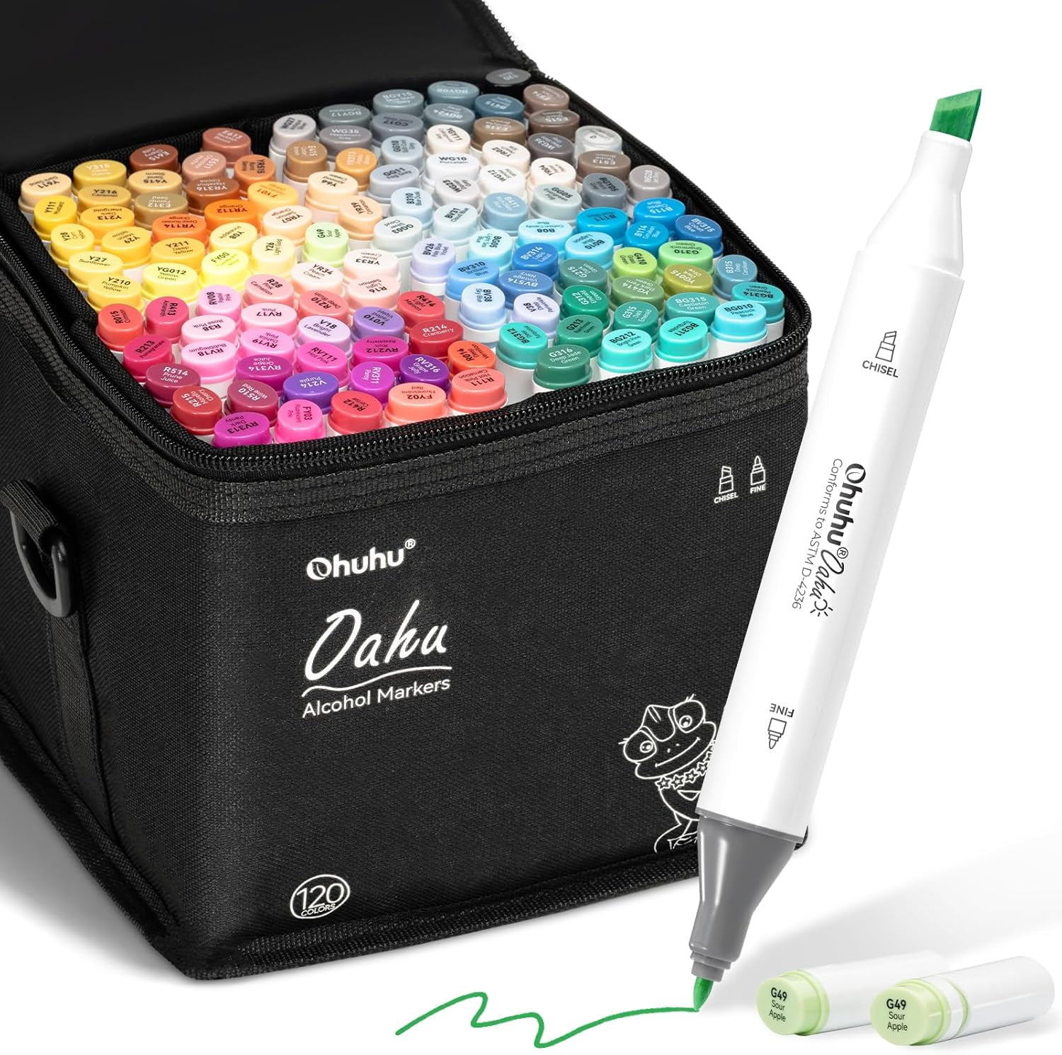 Ohuhu Alcohol Based Art Markers 120 Colors - Chisel & Fine Oahu of Ohuhu Markers