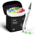 thumbnail image 1 of Ohuhu Alcohol Markers 48 Colors -Brush & Fine -Honolulu B -Refillable  for Artist Adults Coloring Illustration, 1 of 7