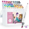 thumbnail image 1 of Ohuhu 60 Colors Alcohol Markers, Slim Broad & Fine Double Tips, Refillable Kaala Series for Artists, 1 of 9