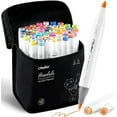 thumbnail image 1 of Ohuhu Alcohol Brush Markers, 48 Mid-Tone Colors, Brush & Chisel Dual Tips, Refillable Art Set for Artists and Sketching, 1 of 9