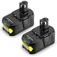 thumbnail image 1 of Ohyes Bat 18V 6000mAh Power Tool Battery, for Ryobi, 2 Pack, 1 of 7