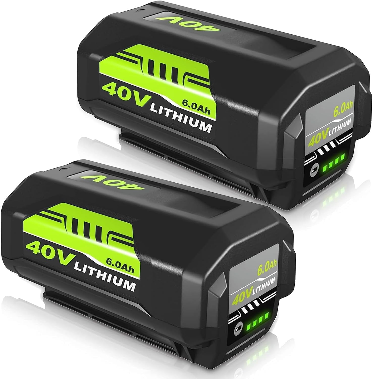 Ohyes Bat OP4026 40V 6Ah Power Tool Battery for Ryobi 40V Lithium Battery, 2 Pack