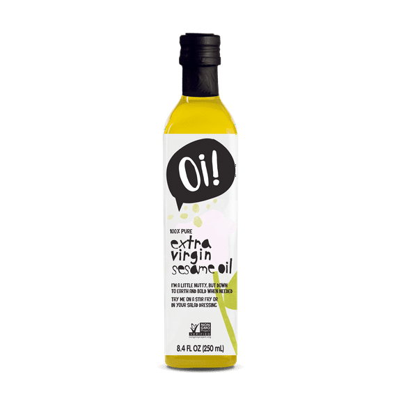 Oi! Extra Virgin Sesame Oil, 8.4 Fl oz, Non-GMO, Gluten Free for Cooking, Baking, and Grilling