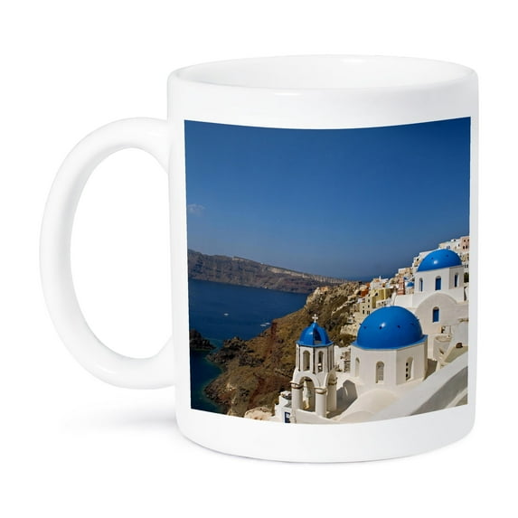 3dRose, Oia on the island of Santorini, Greece - EU12 DNY0008 - David Noyes, 15oz Mug