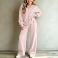 thumbnail image 1 of Oiangi 2 Piece Outfits for Girl Winter Sweater Clothes Zip-Up Hoodie and Pant Fashion Knitted Sets Pink 7-8 Years, 1 of 5
