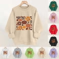 thumbnail image 1 of Oiangi Fall T-Shirts for Women Halloween Thanksgiving Pumpkin Graphic Sweatshirts Long Sleeve Family Thankful Tops Pink M, 1 of 7
