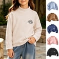 thumbnail image 1 of Oiangi Girl's Mock Neck Sweater Long Sleeve Knit Pullover Comfort Winter Undershirts Pink 1-2 Years, 1 of 5