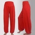 thumbnail image 1 of Oiangi Wide Leg Barrel Pants for Women Yoga High Waist Cinch Bottoms Workout Pant Fall Comfy Stretchy Harem Trousers Watermelon Red 3XL, 1 of 3