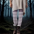 thumbnail image 1 of Oiangi Women's Halloween Leggings Striped Print High Waist Yoga Pants Comfy Stretch Workout Pant to Wear with Dresses Multicolor 2XL, 1 of 8