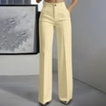 thumbnail image 1 of Oiangi Women's Wide Leg Work Pants High Waisted Casual Business Pant Fall Dress Slacks with Pockets Khaki XL, 1 of 7