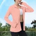 thumbnail image 1 of Oiangi Womens Hoodie Jackets with Zipper Pockets Sun Protection SPF Athletic Shirts Long Sleeve Full Zip Workout Tops Rose Gold S, 1 of 7