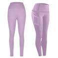 thumbnail image 1 of Oiangi Womens Leggings with Pockets Stretch Yoga Tights Elastic High Waist Workout Bottoms Multicolor XL, 1 of 9