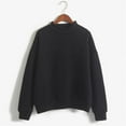 thumbnail image 1 of Oiangi Womens Oversized Sweatshirts Mock Neck Long Sleeve Tops Fall Casual Loose Fashion Pullover Top Black L, 1 of 3