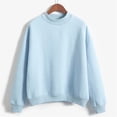 thumbnail image 1 of Oiangi Womens Oversized Sweatshirts Mock Neck Long Sleeve Tops Fall Casual Loose Fashion Pullover Top Blue S, 1 of 3