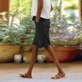 thumbnail image 1 of Oiangi Womens Plus Size Sweat Shorts Elastic Waist Drawstring Knee Shorts Casual Loose Comfy Long Shorts with Pockets Black 4XL, 1 of 9