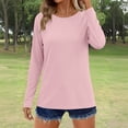 thumbnail image 1 of Oiangi Womens Quick Dry Athletic Shirts Sun Protection UV Long Sleeve Pullover Tops for Hiking Running Workout Pink XL, 1 of 9
