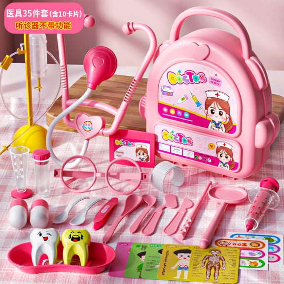 Oiduwi 43Pcs Doctor Kit for Kids, Medical Toy Doctor Pretend Play kit with Stethoscope Costume Dress-Up,Doctor Play Gift for Toddler