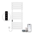thumbnail image 1 of OihPaw Electric Towel Warmer,51 * 22 inches WiFi Towel Warmer Rack for Bathroom,492W Wall Mounted Electric Towel Rack with Timer and LED Indicator,White Left Heated Towel Rack, 1 of 7