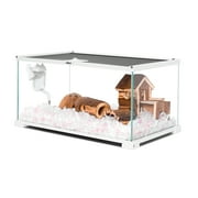 OiiBO 360 Rotation Knock-Down 10 Gallon Glass Reptile Habitat, White