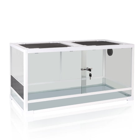 OiiBO 50 gallon White Knock Down Tempered Glass Terrarium