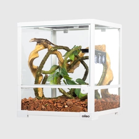 OiiBO Knock Down Glass Terrarium, 16×14×18 Inches