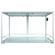 OiiBO White Full Tempered Glass Reptile Terrairum