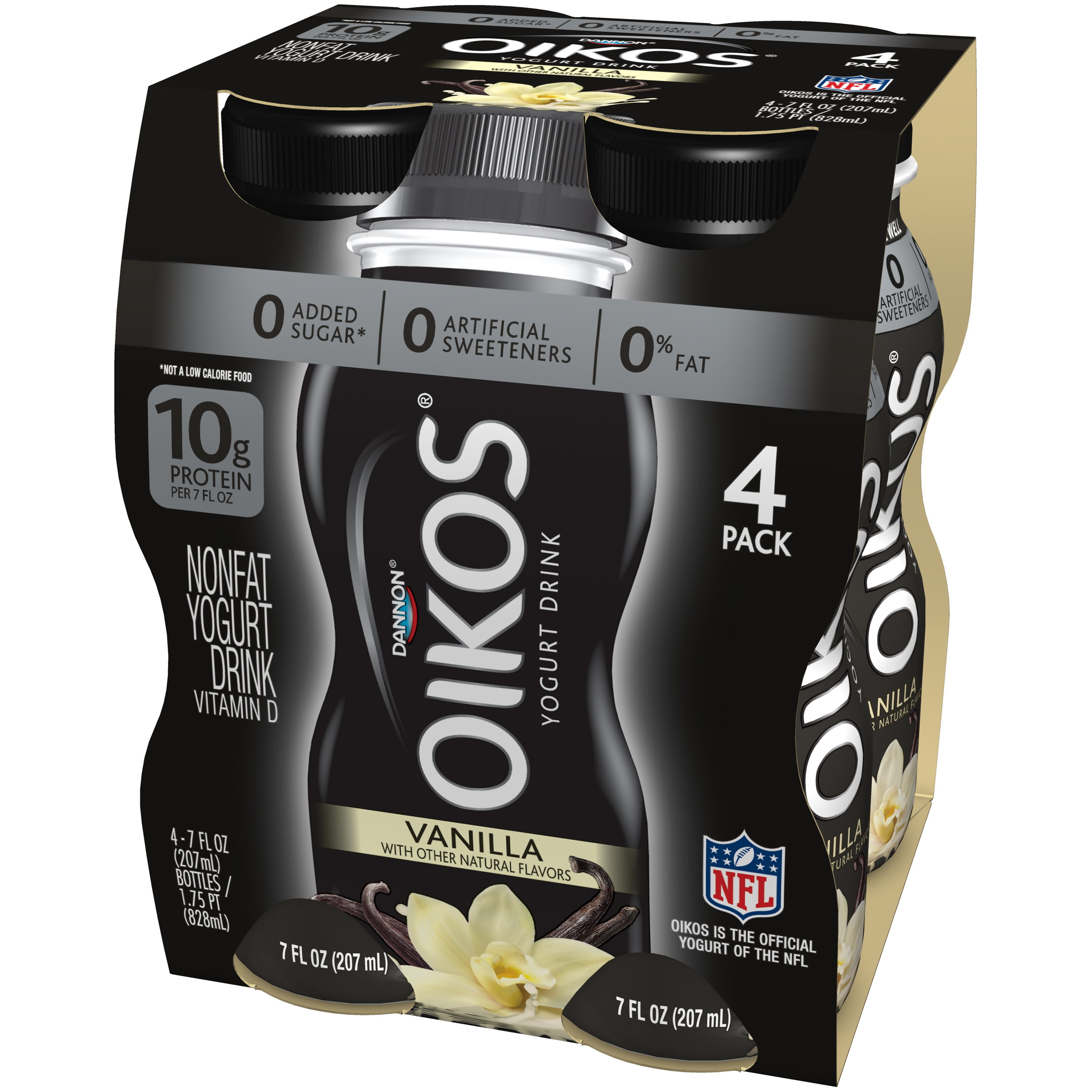 Oikos FatFree Vanilla Yogurt Drink, 7 Fl. Oz., 4 Count