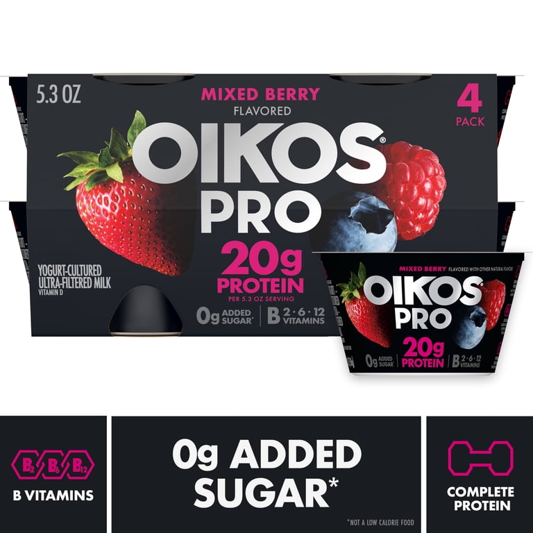 Oikos Pro 20g Protein Mixed Berry Yogurt-Cultured Ultra-Filtered