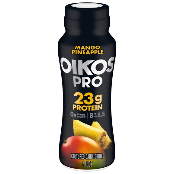 Oikos Pro 23g Protein, Mango Pineapple Cultured Dairy Drink Bottle, 7 fl oz