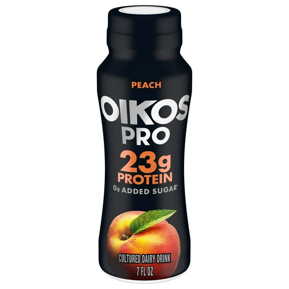 Oikos Pro 23g Protein, Peach Cultured Dairy Drink Bottle, 7 fl oz