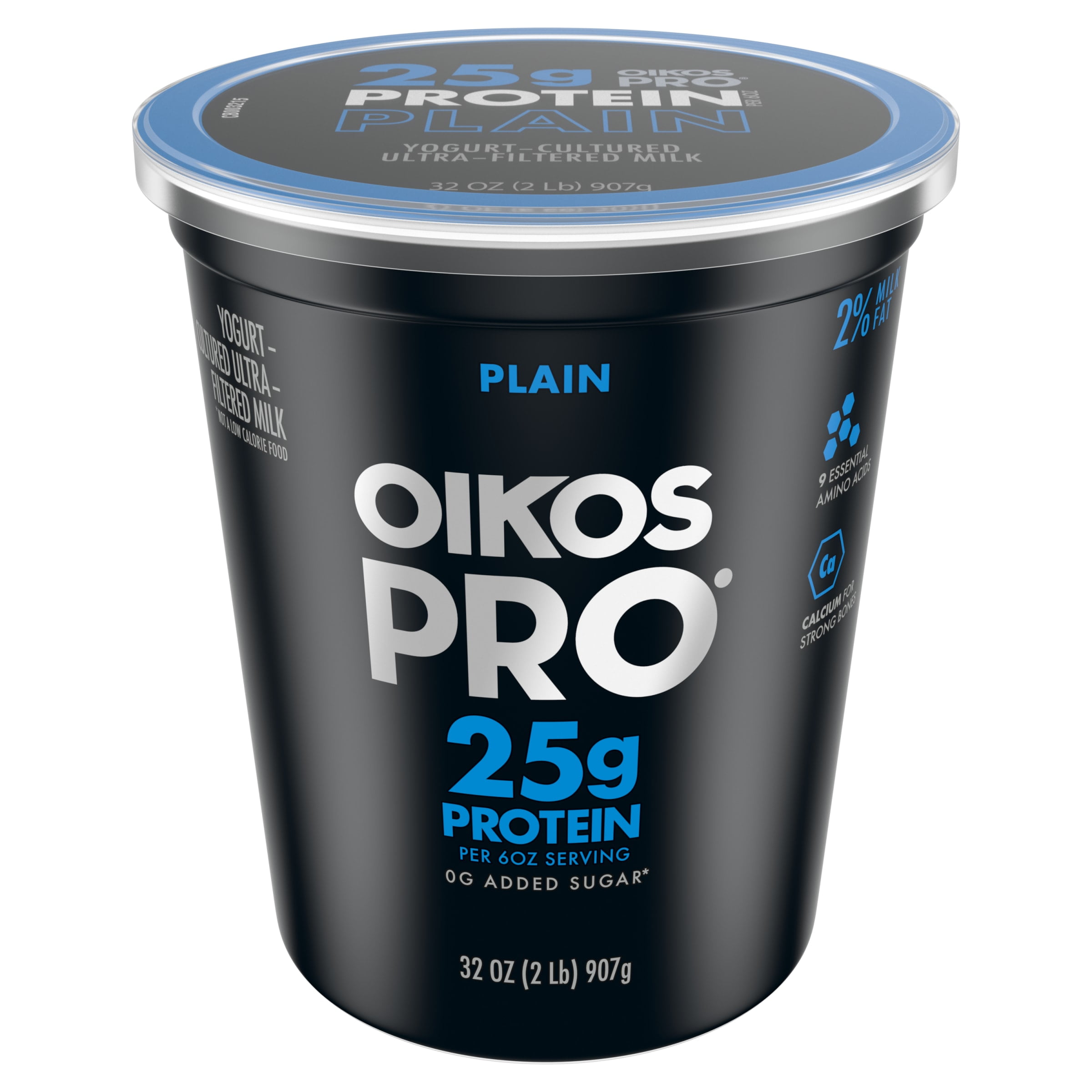 Oikos Pro Plain Yogurt Cultured Ultra Filtered Milk 32 Oz